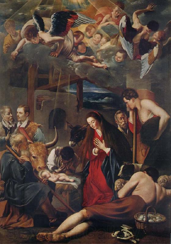 MAINO, Fray Juan Bautista The Adoration of the Shepherds Spain oil painting art